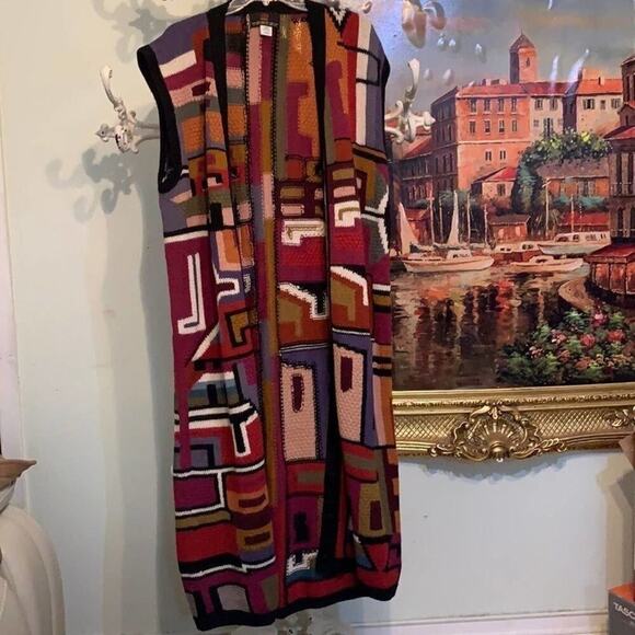 BS COLLECTION PERUVIAN ALPACA HANDMADE TUNIC SWEATER SIZE LARGE - Picture 1 of 5